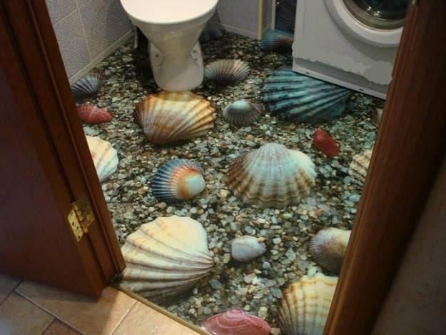 Стеклянные полы для ванной